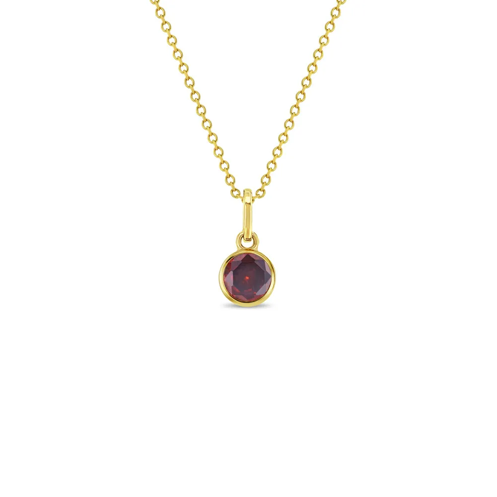 14k Gold CZ Birthstone Women's Pendant/Necklace