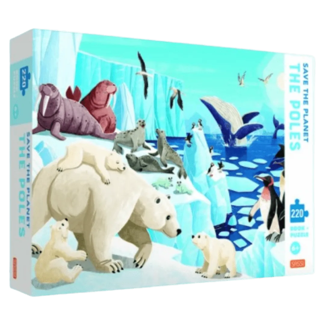220 Pc Puzzle & Book - Save the Planet The Poles