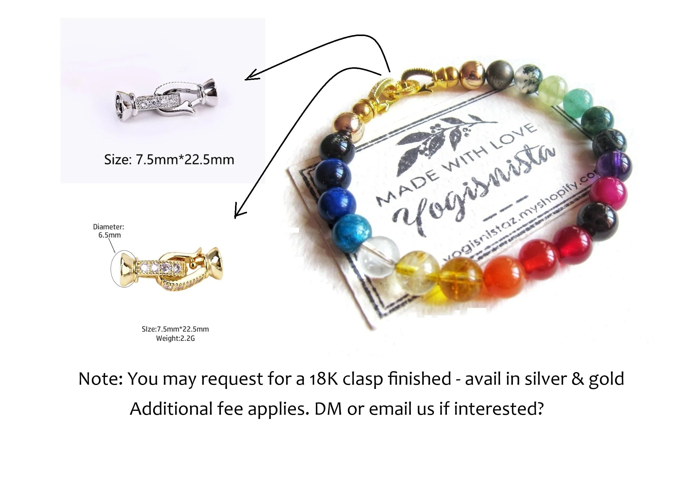 27 Bead Mala Bracelet in Red Garnet, Lepidolite, Aura Angel Quartz and Citrine Quartz
