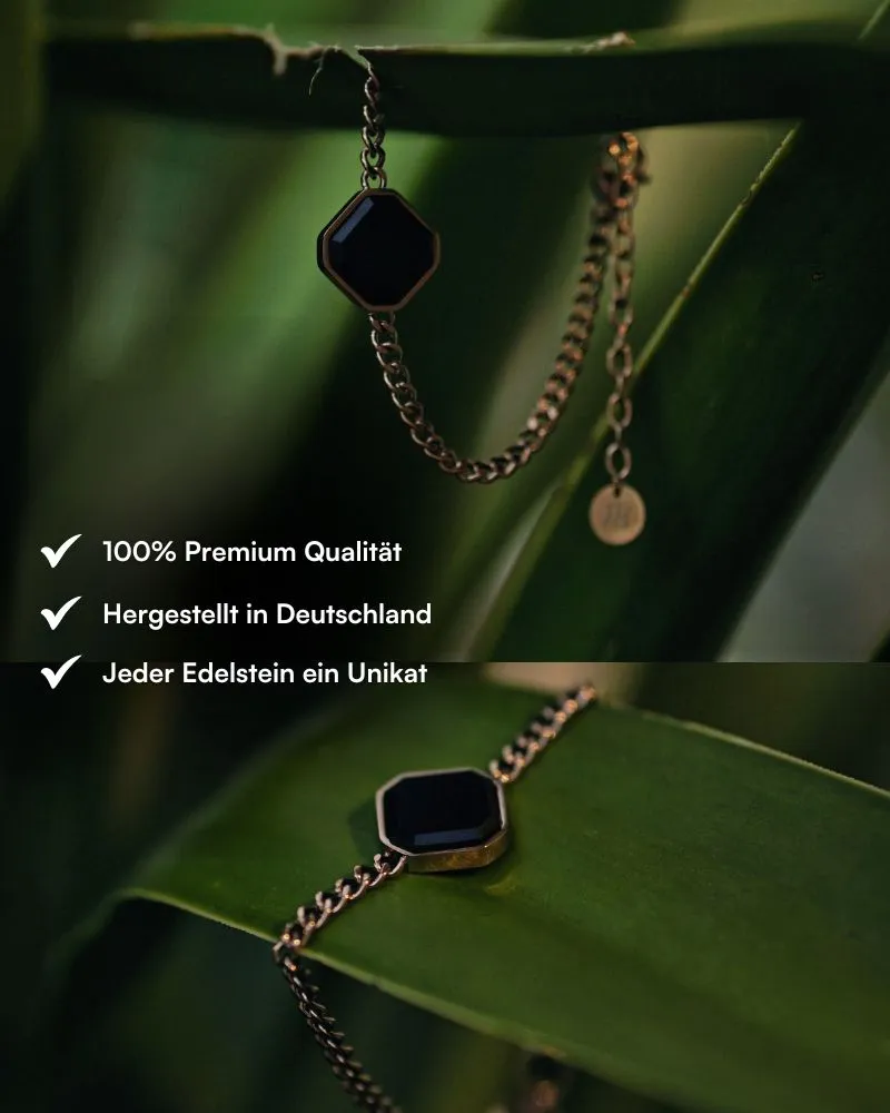 Armband - Onyx - Rosegold - Für Sie