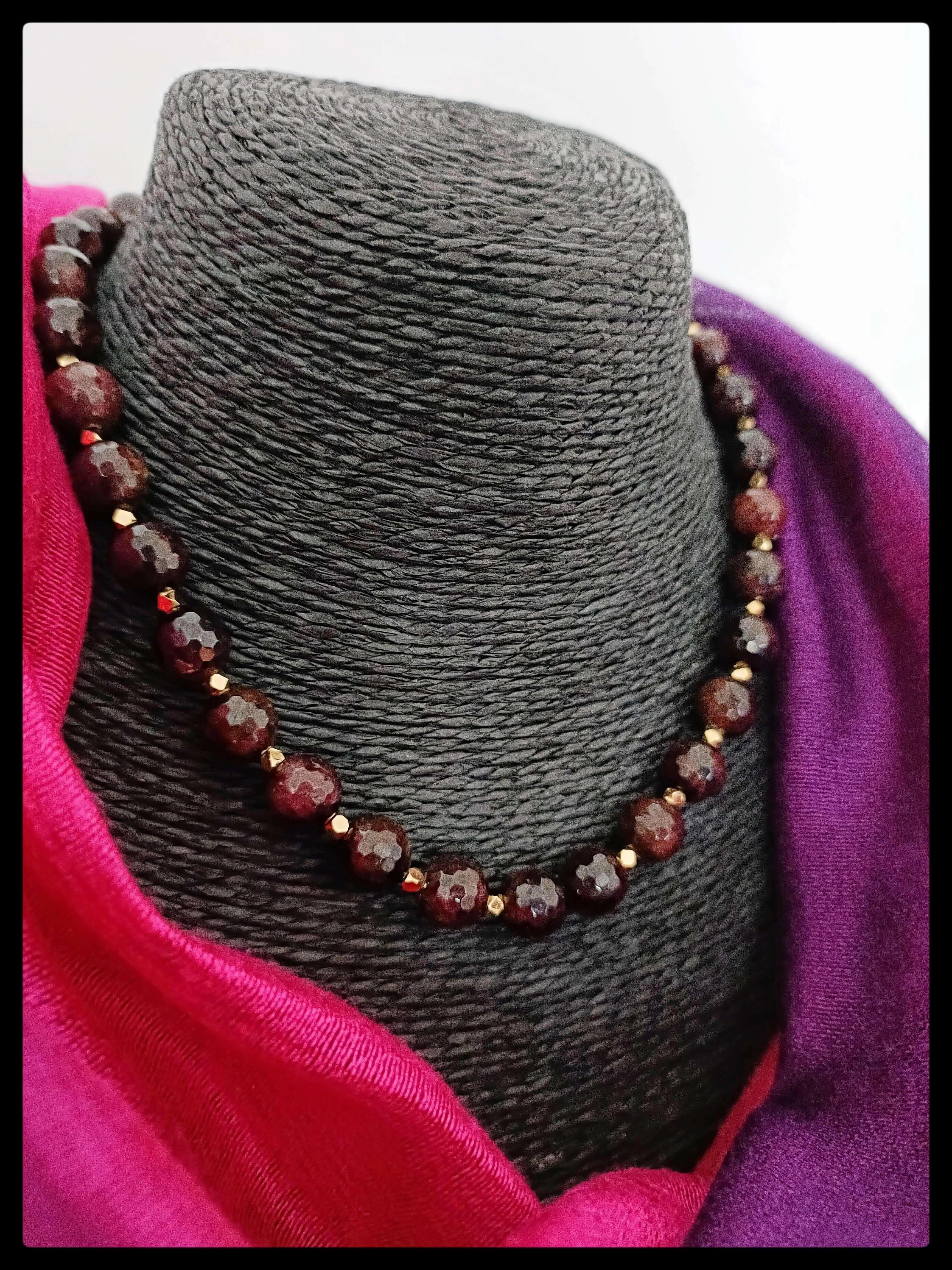 Ayesha Garnet Gemstone Necklace