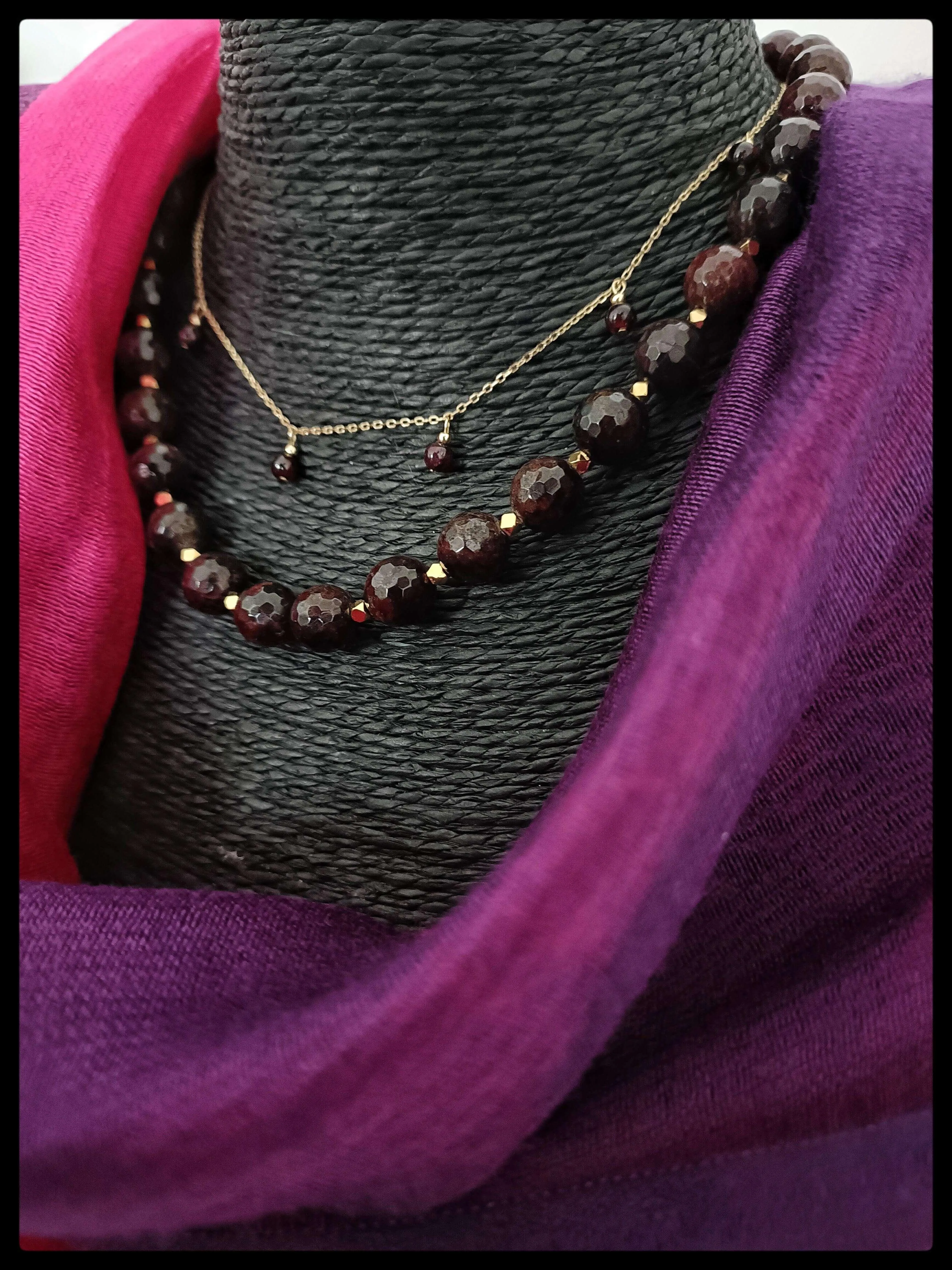 Ayesha Garnet Gemstone Necklace