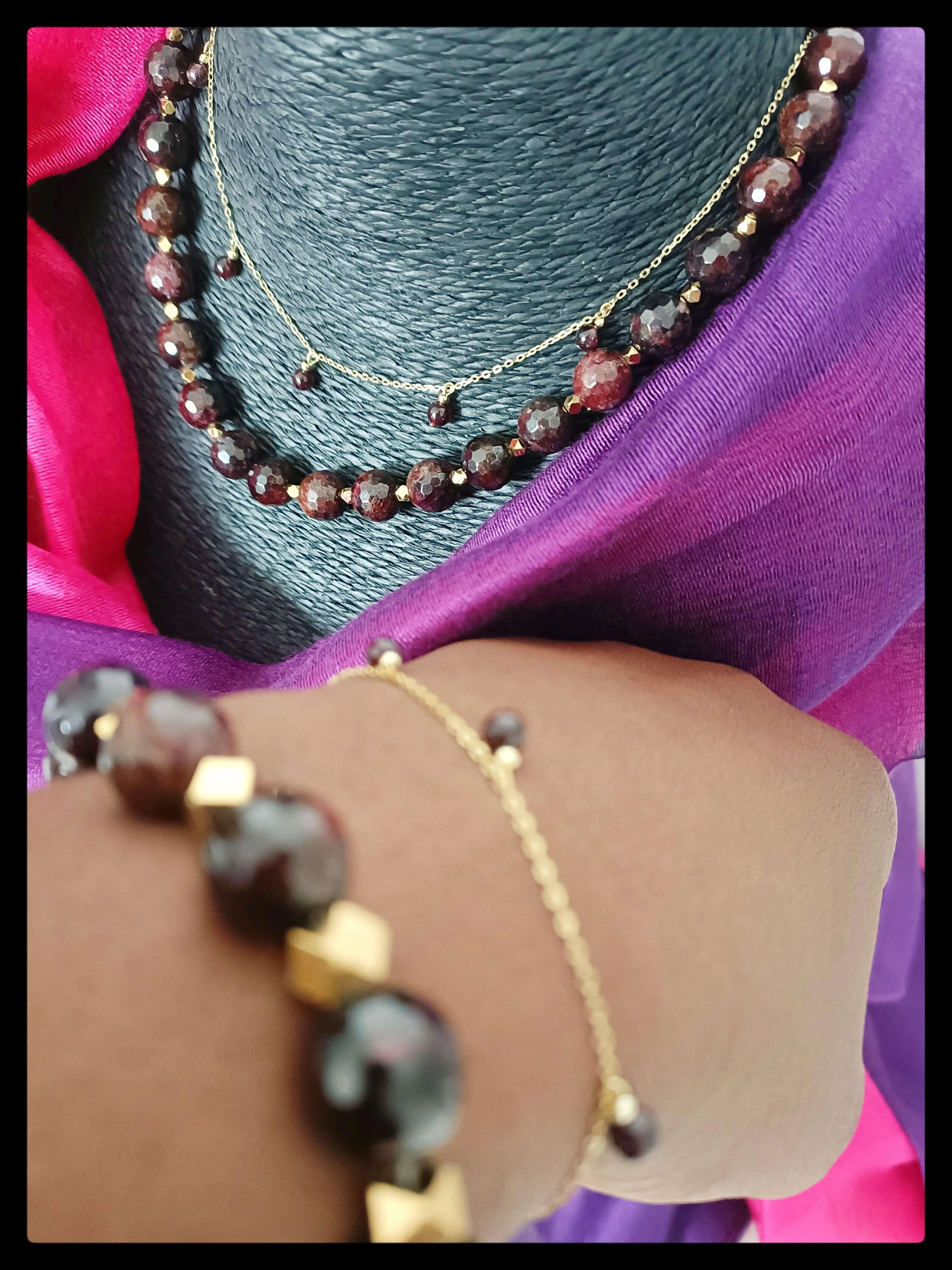 Ayesha Garnet Gemstone Necklace