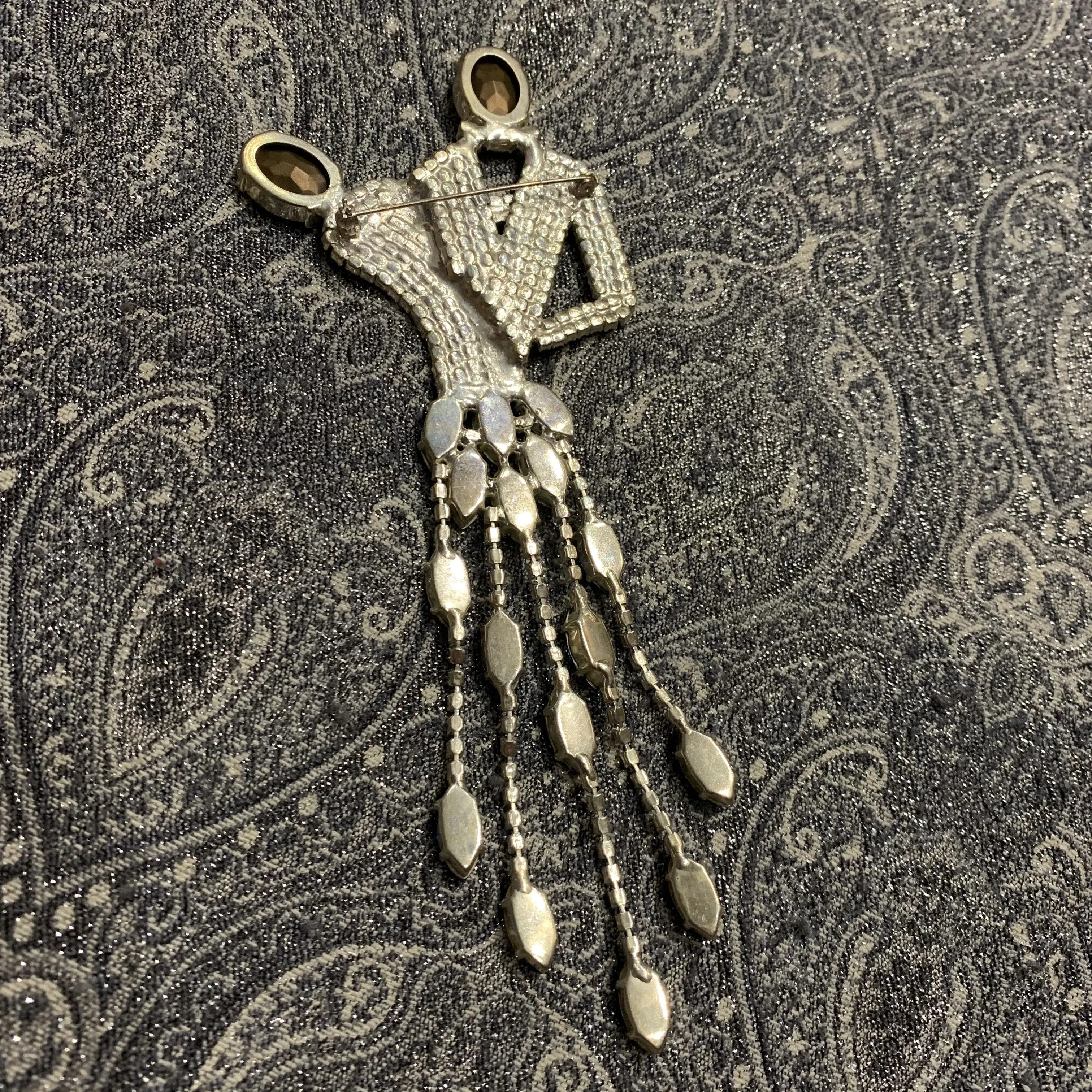 Ballroom dancing couple blue brooch strictly
