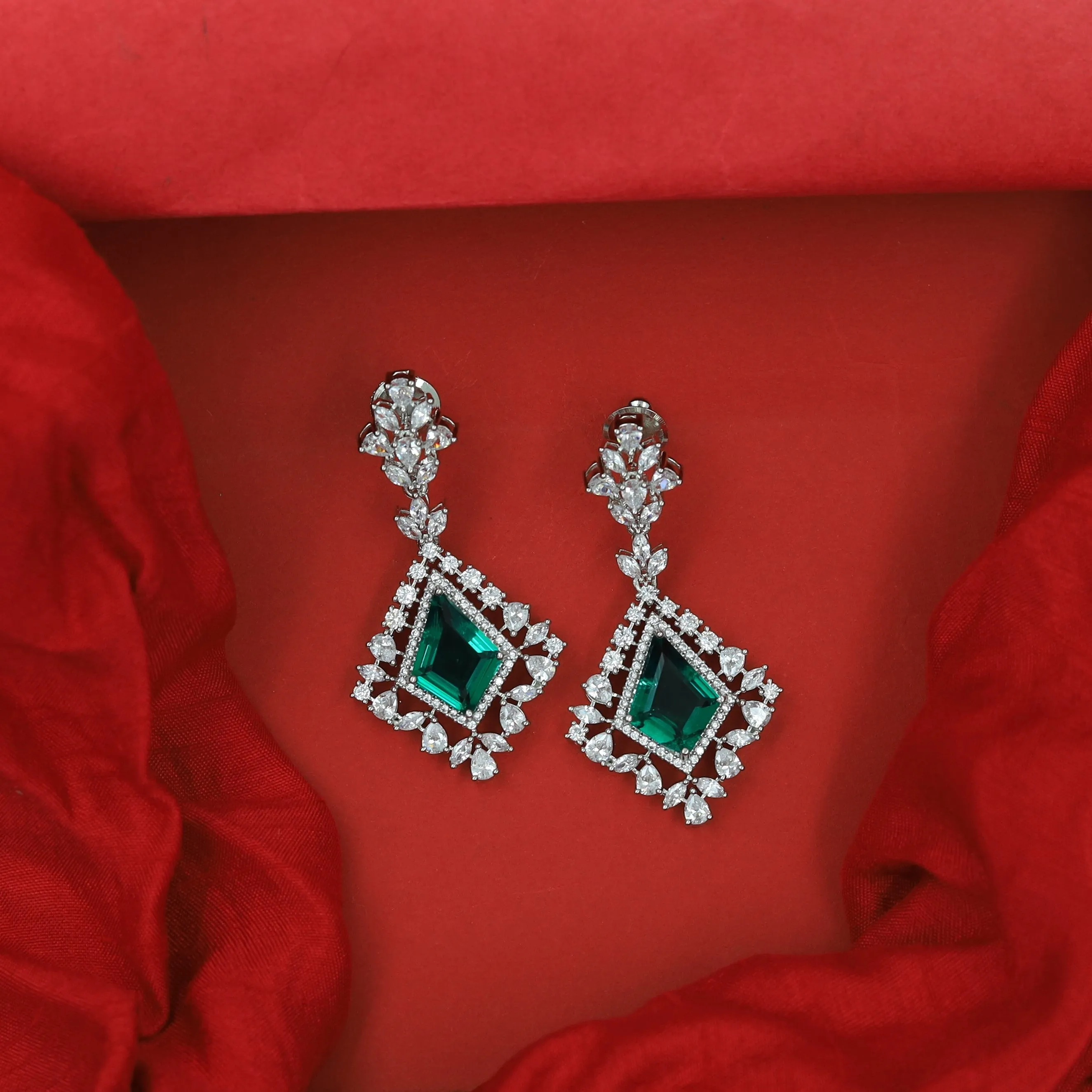 Danglers Zircon/AD Earring 16244-69