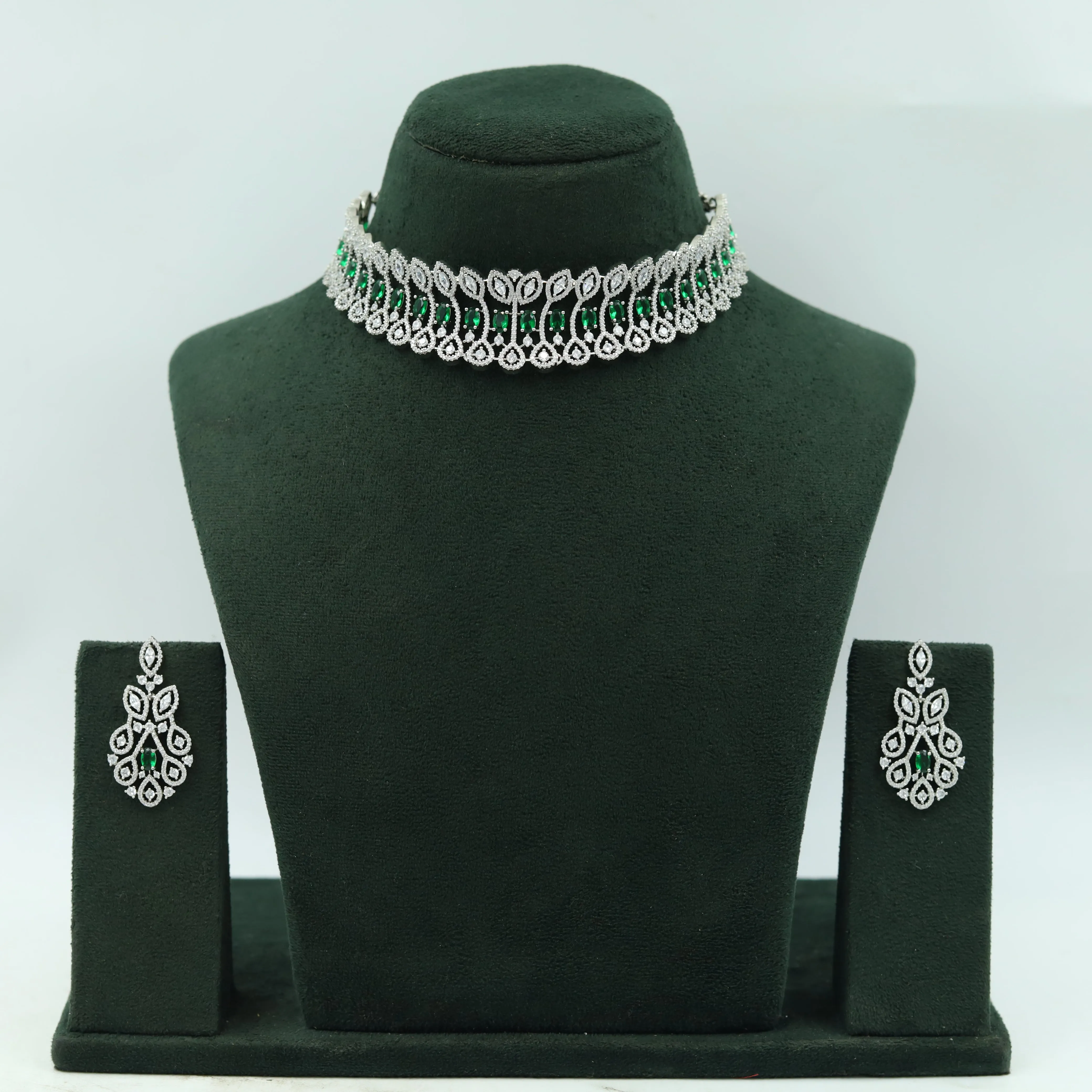 Designer Zircon/AD Choker Set 3428-100