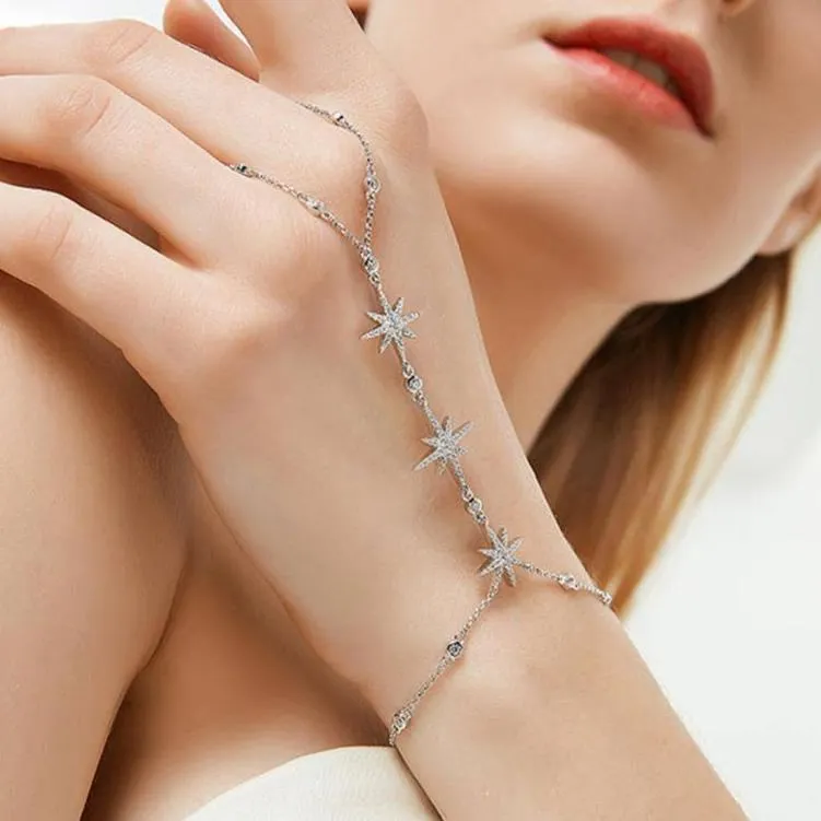 Diamond Romantic Meteor Bracelet Connect with Fingers