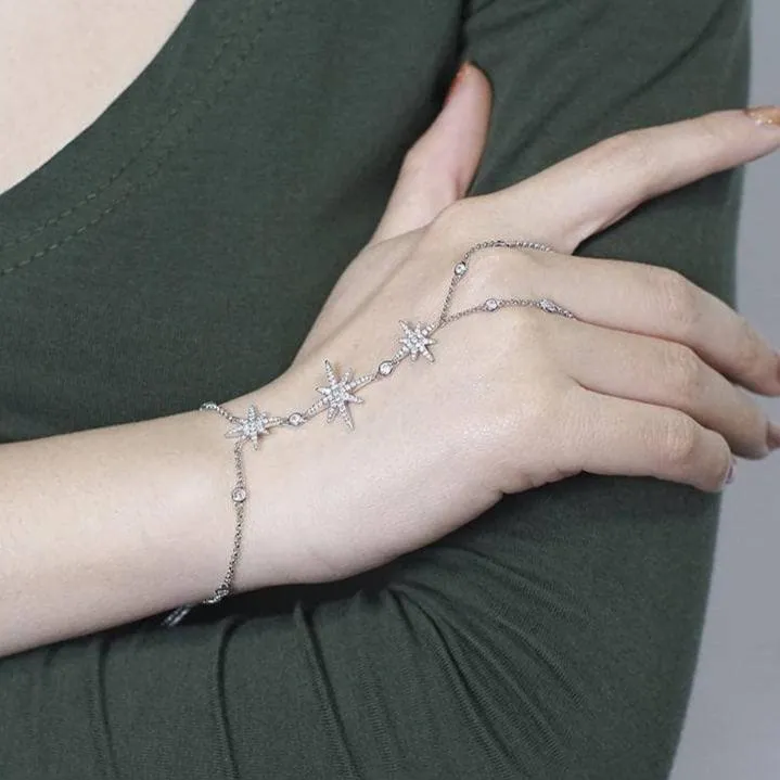 Diamond Romantic Meteor Bracelet Connect with Fingers