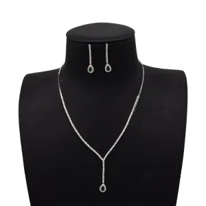 Elegant Drop Necklace and Earring Set