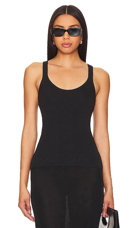 Enza Costa Strappy Tank in Black