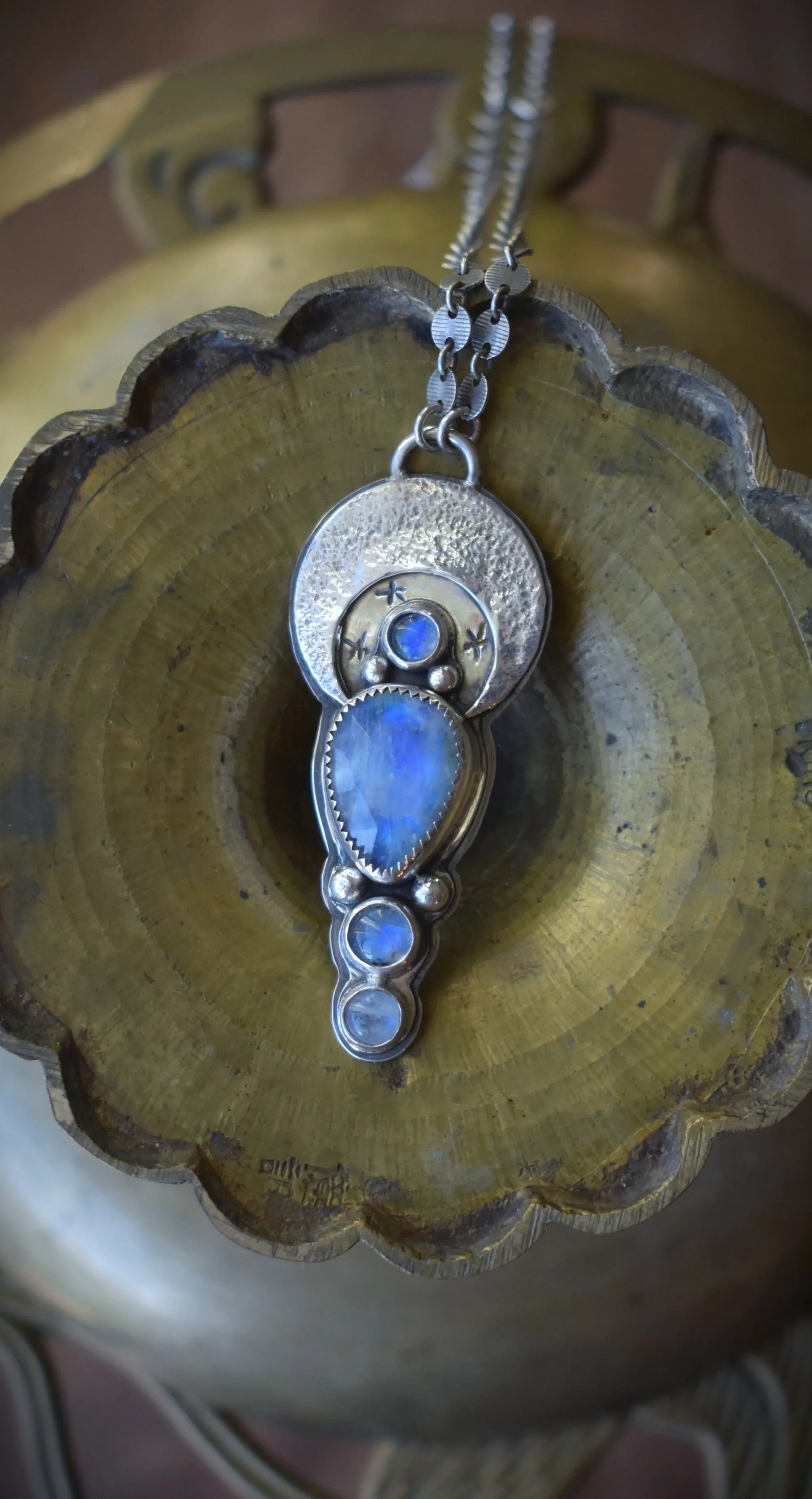 Four Stone Moonstone Necklace
