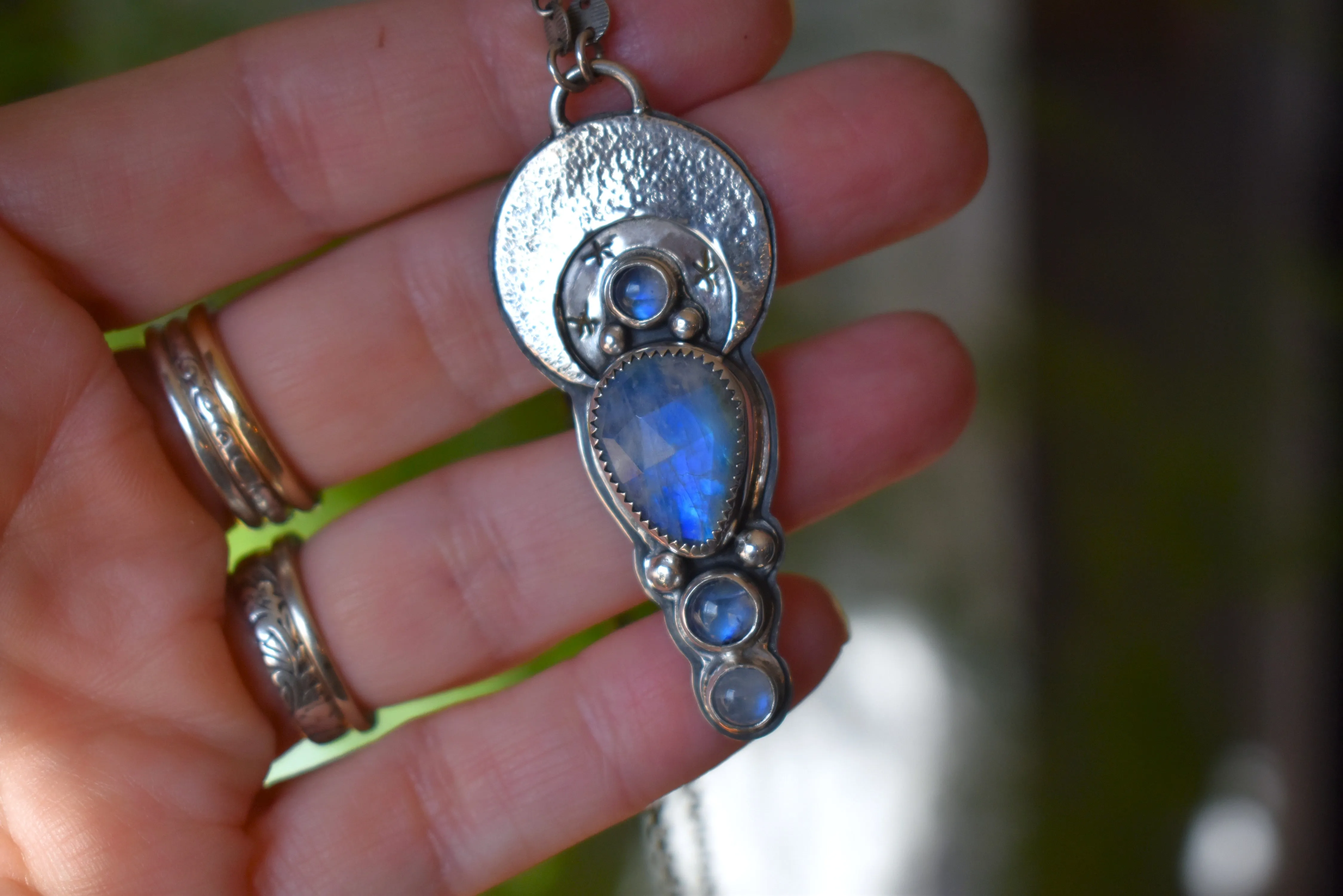 Four Stone Moonstone Necklace
