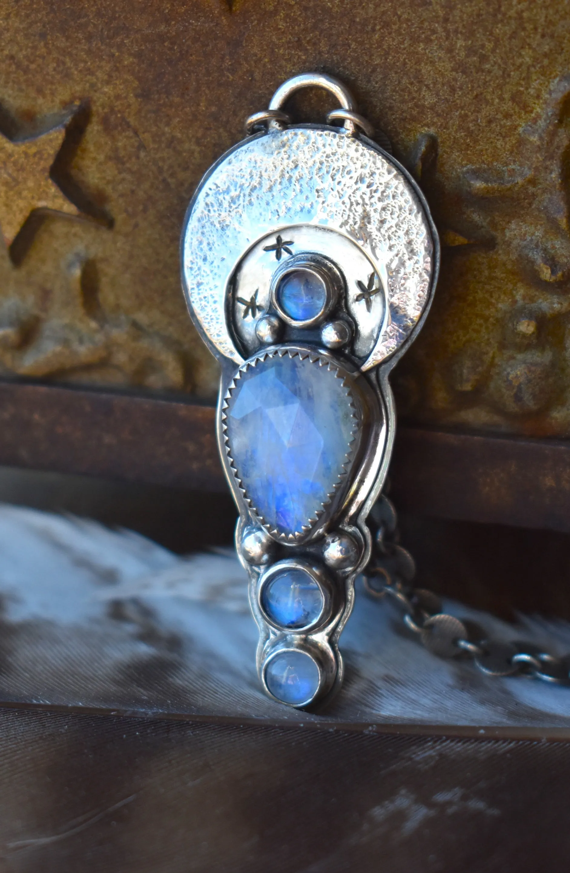 Four Stone Moonstone Necklace