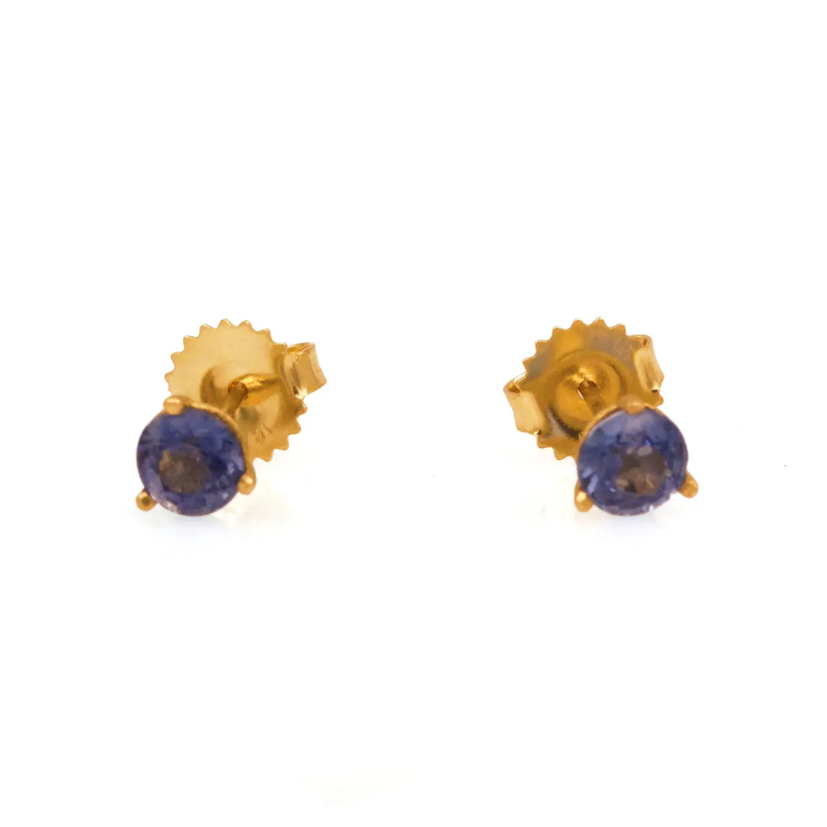 Huron Goldworks 18K Yellow Gold Kyanite Martini Studs