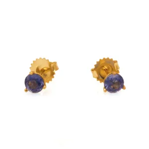 Huron Goldworks 18K Yellow Gold Kyanite Martini Studs