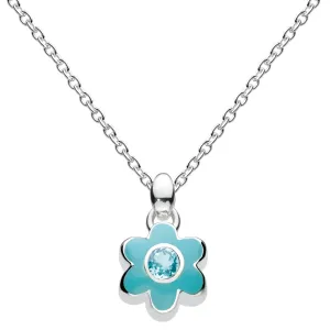 Kit Heath Girls March Aquamarine CZ Birthday Flower Necklace
