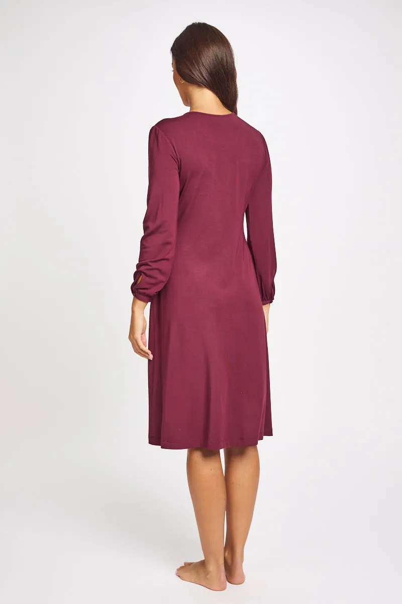 La Femme L/S Modal Nightie Garnett