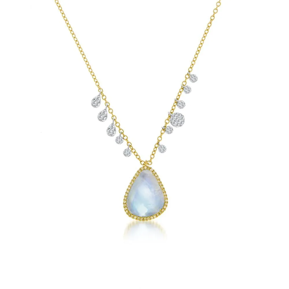 Meira T Rainbow Moonstone Charm Necklace