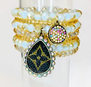 Mellow Stacked Bracelet set- Antique AB