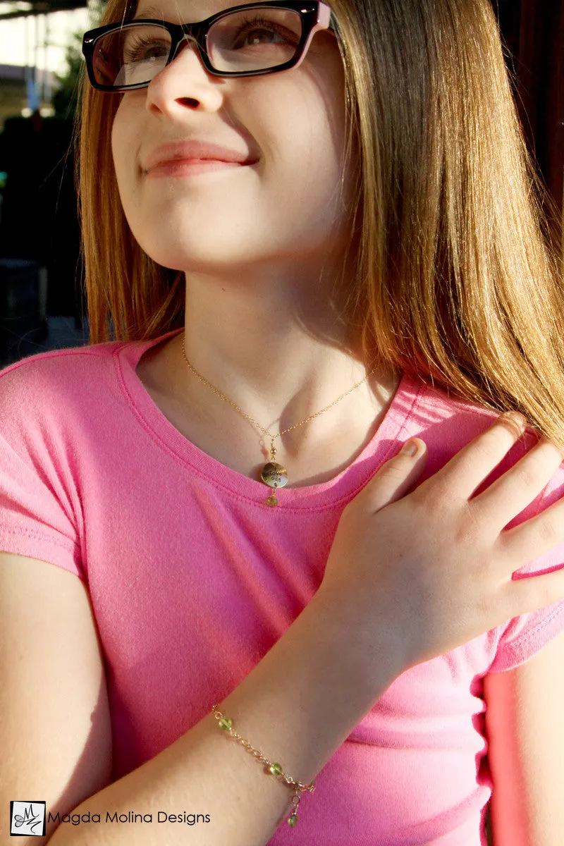 Mini Goddess (children) Delicate Peridot Bracelet