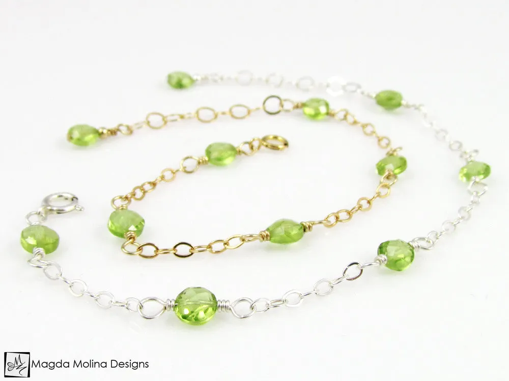 Mini Goddess (children) Delicate Peridot Bracelet