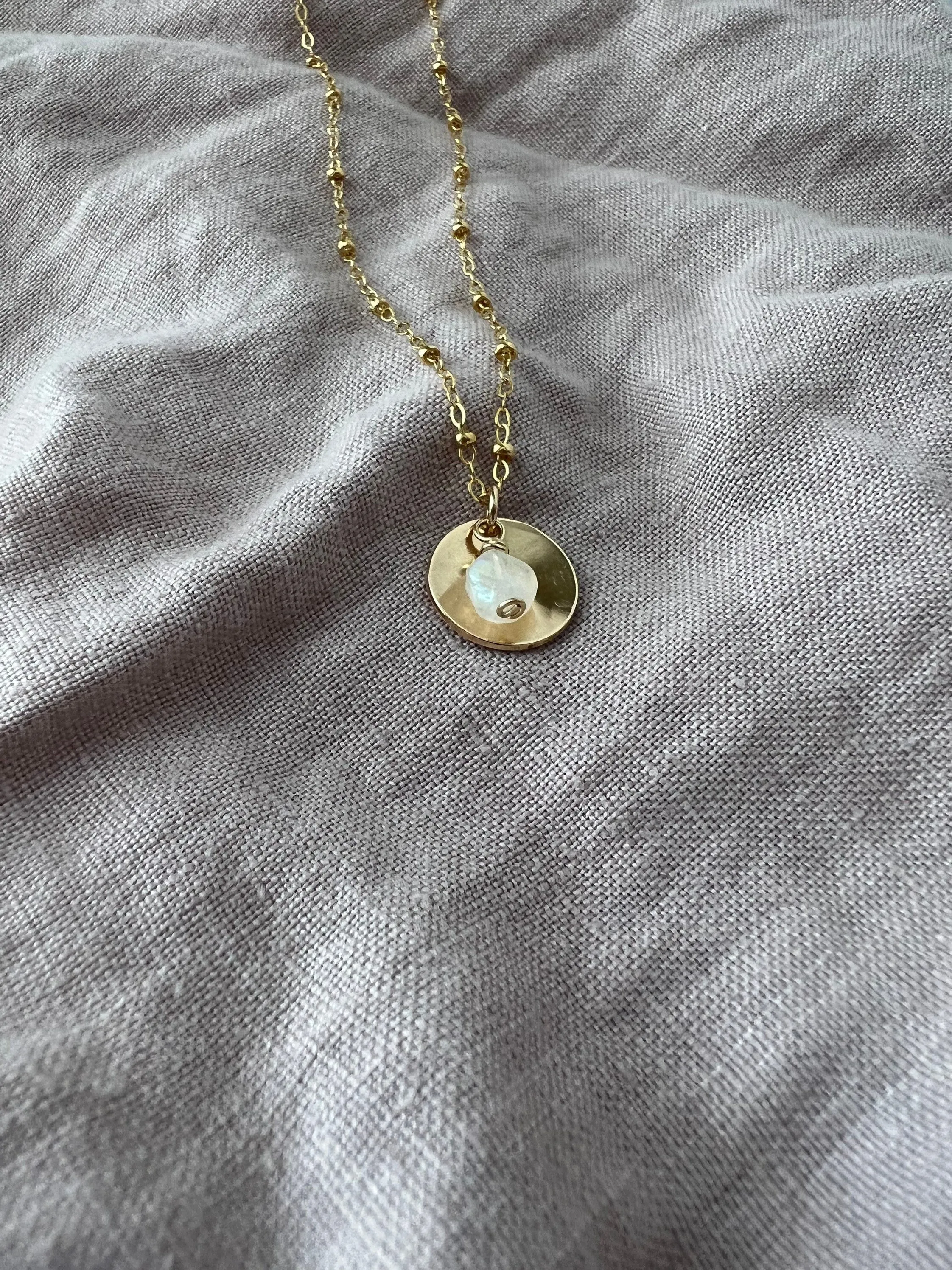 Mona Dainty Moonstone Necklace,