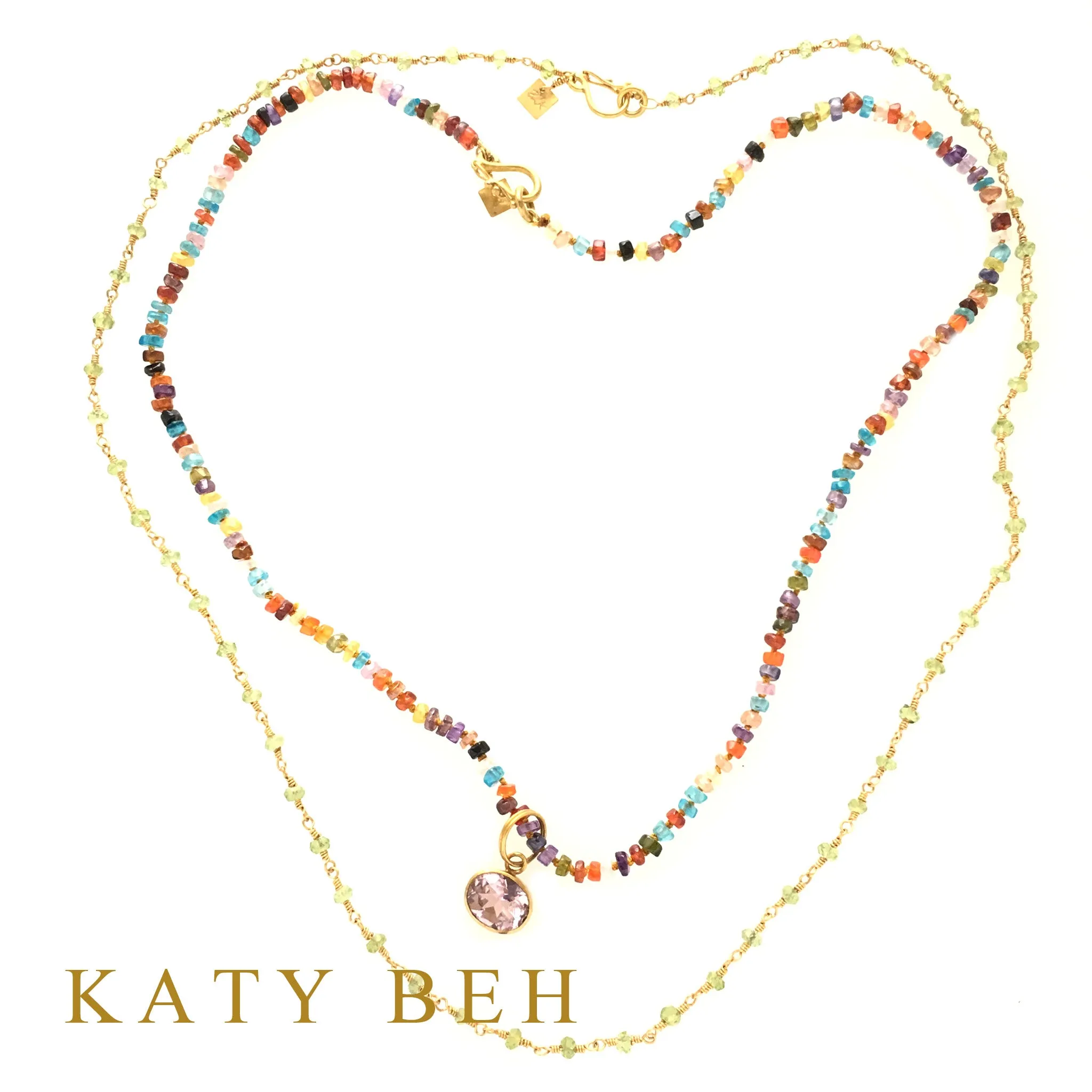 Monica Fancy Rainbow Zircon Necklace