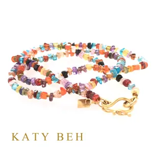 Monica Fancy Rainbow Zircon Necklace