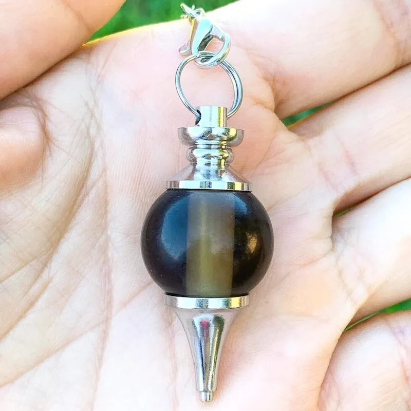Natural Gemstone Sphere Dowsing Pendulum
