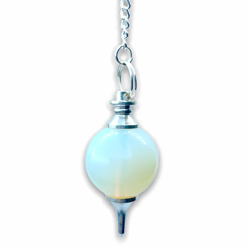 Natural Gemstone Sphere Dowsing Pendulum
