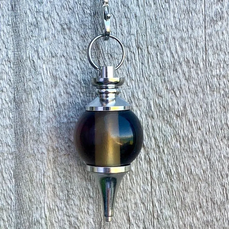 Natural Gemstone Sphere Dowsing Pendulum