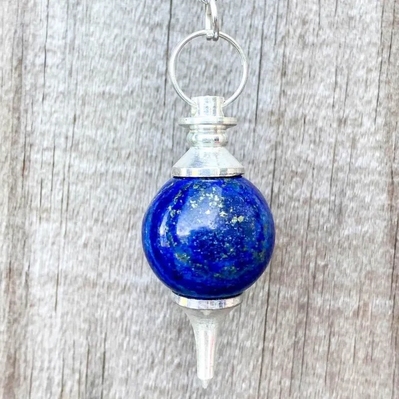 Natural Gemstone Sphere Dowsing Pendulum