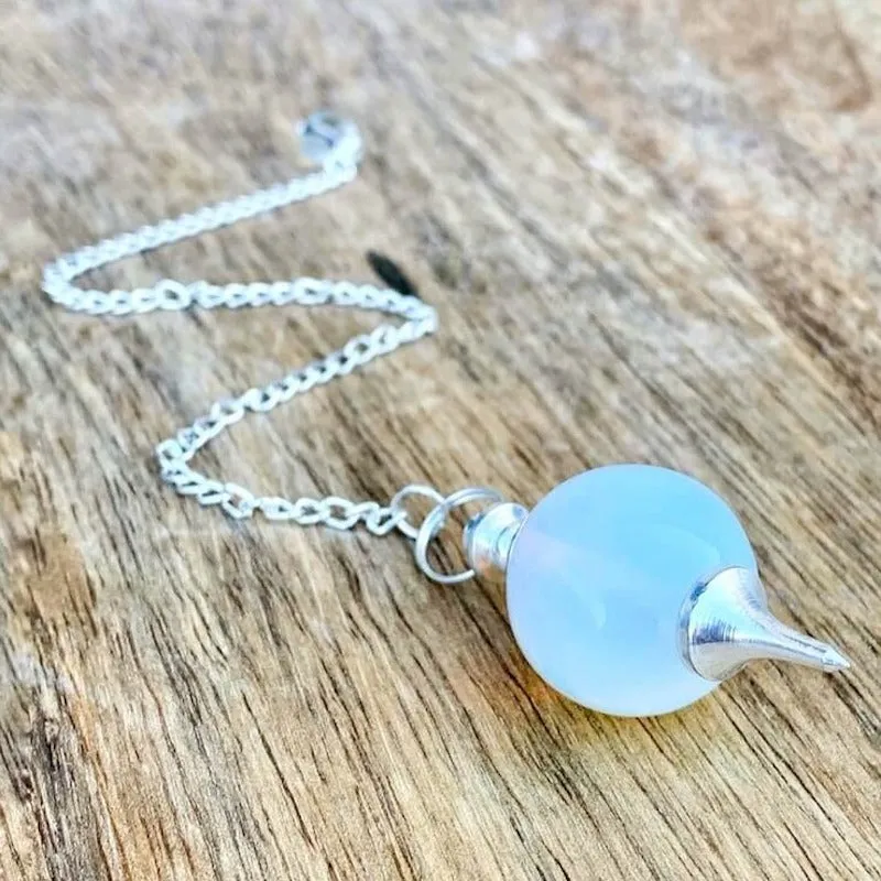 Natural Gemstone Sphere Dowsing Pendulum