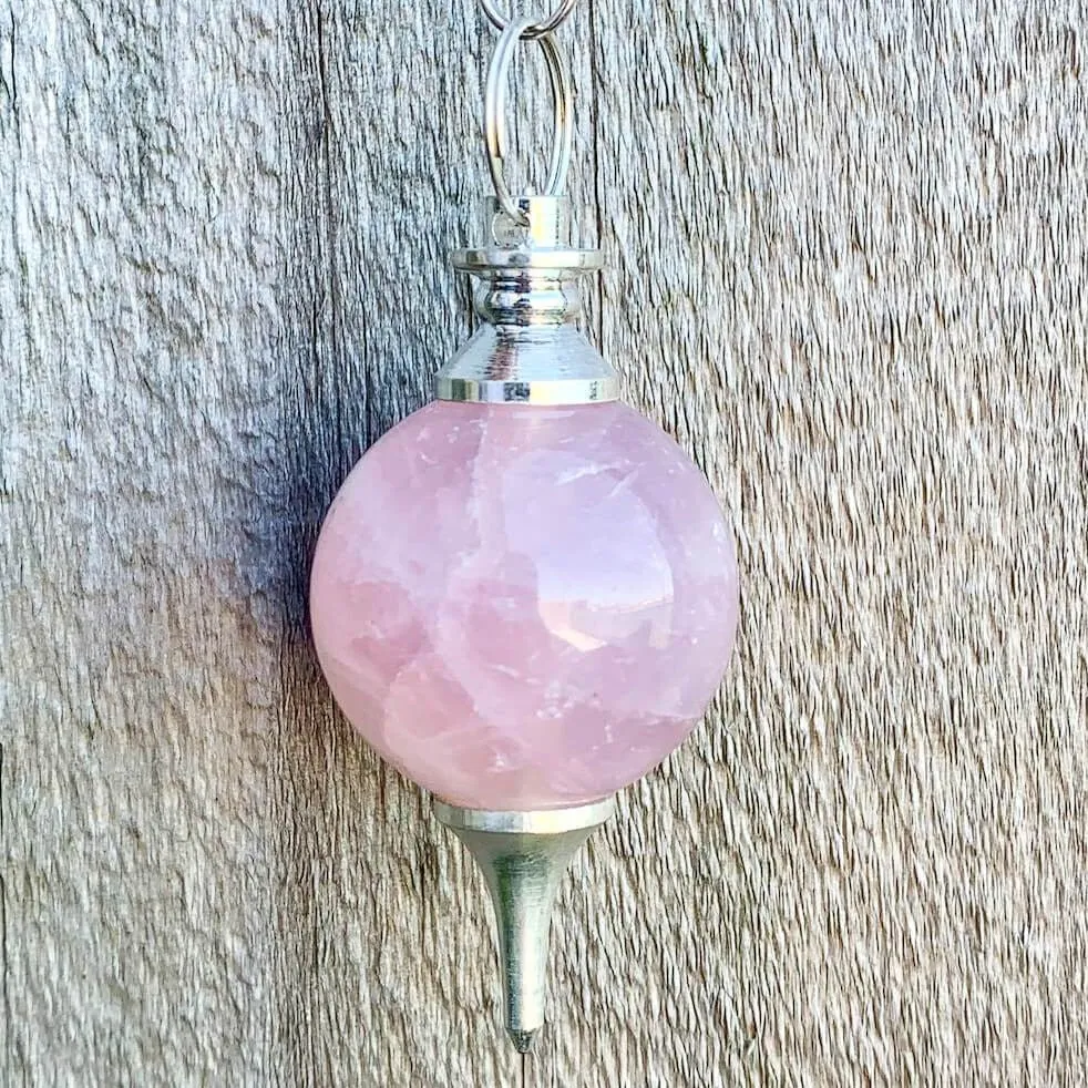 Natural Gemstone Sphere Dowsing Pendulum