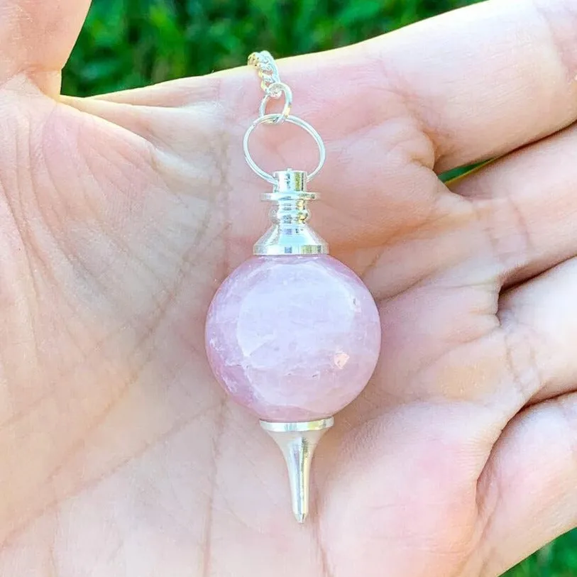 Natural Gemstone Sphere Dowsing Pendulum