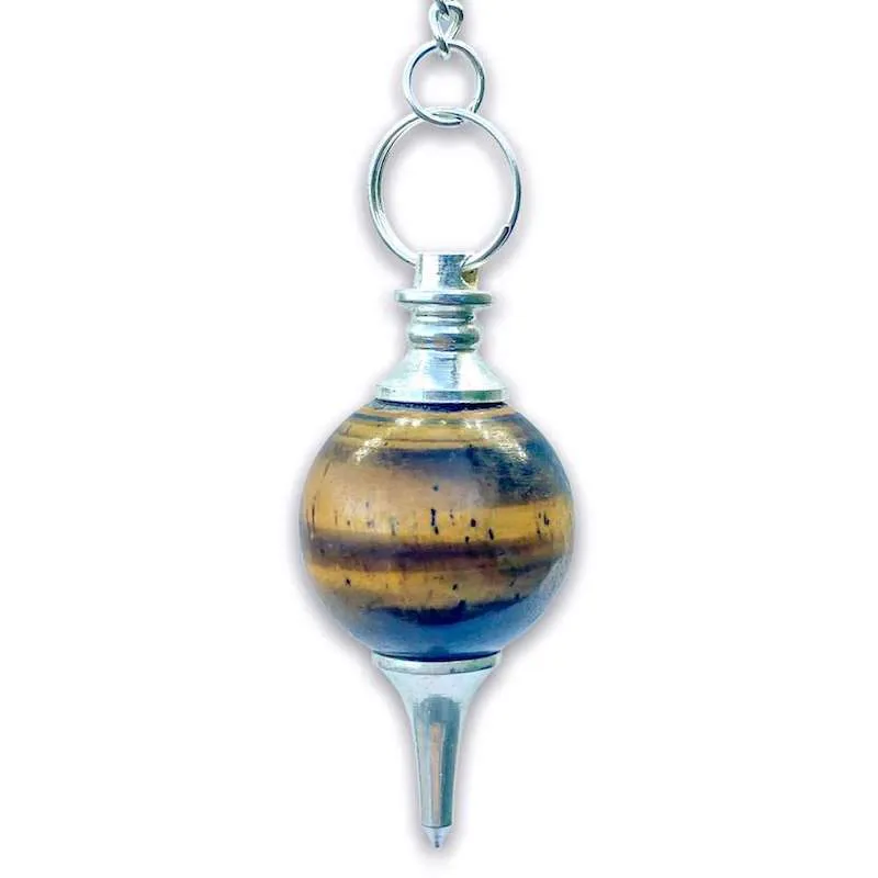 Natural Gemstone Sphere Dowsing Pendulum