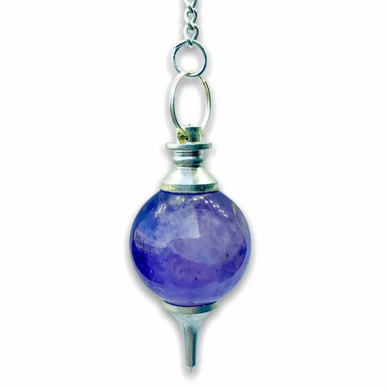 Natural Gemstone Sphere Dowsing Pendulum