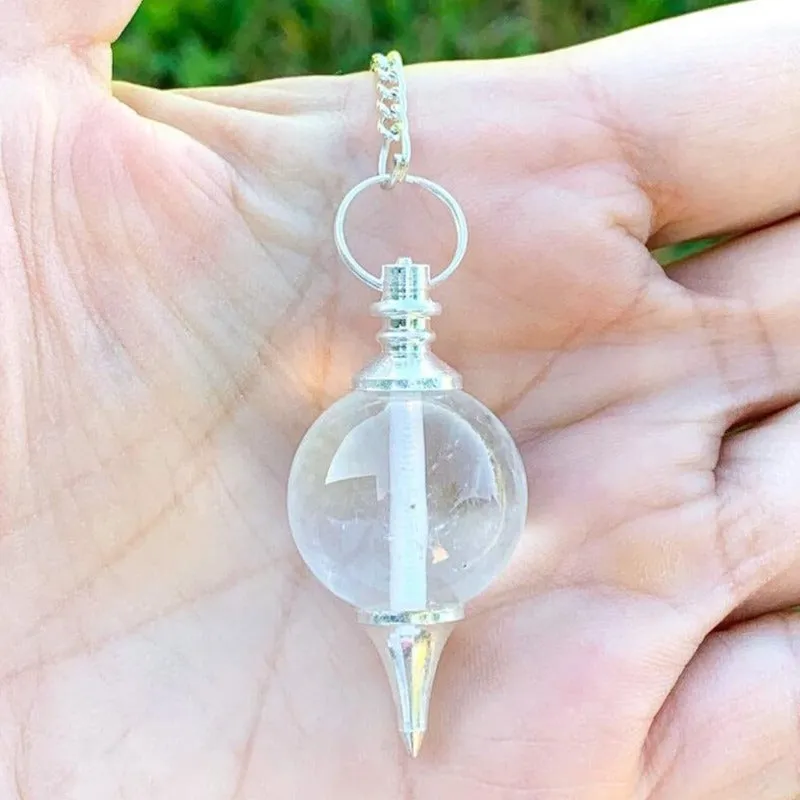 Natural Gemstone Sphere Dowsing Pendulum