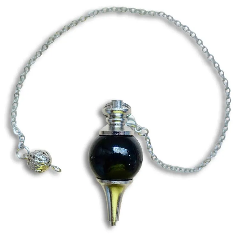 Natural Gemstone Sphere Dowsing Pendulum