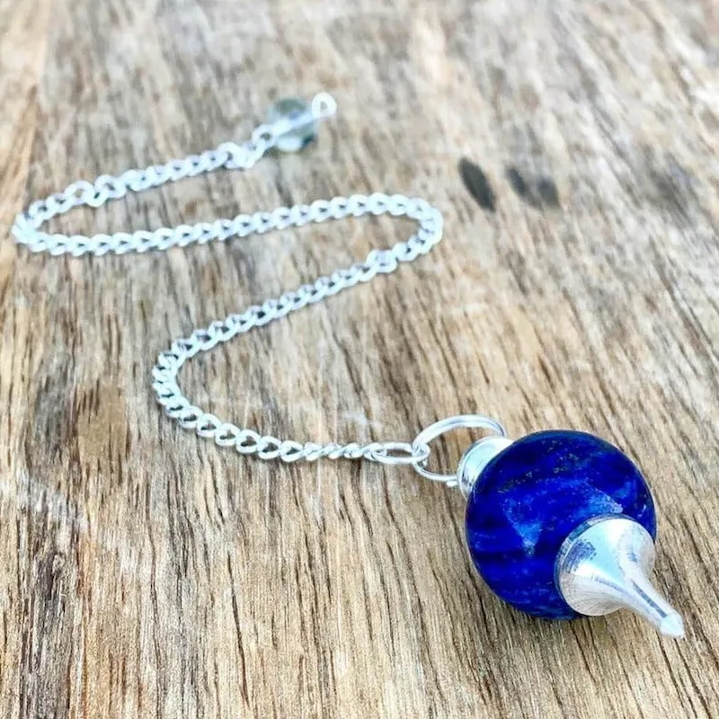 Natural Gemstone Sphere Dowsing Pendulum