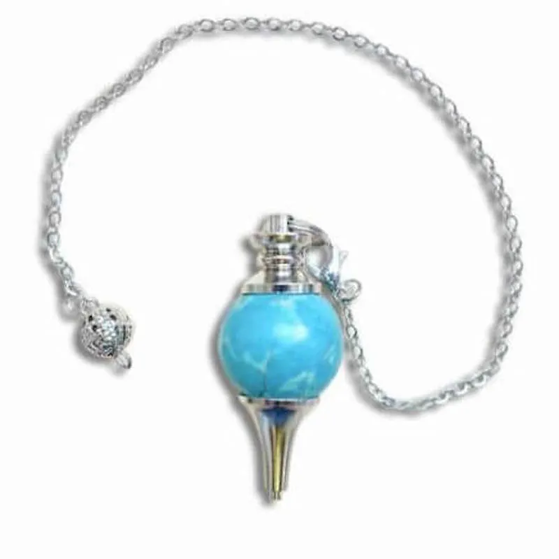 Natural Gemstone Sphere Dowsing Pendulum