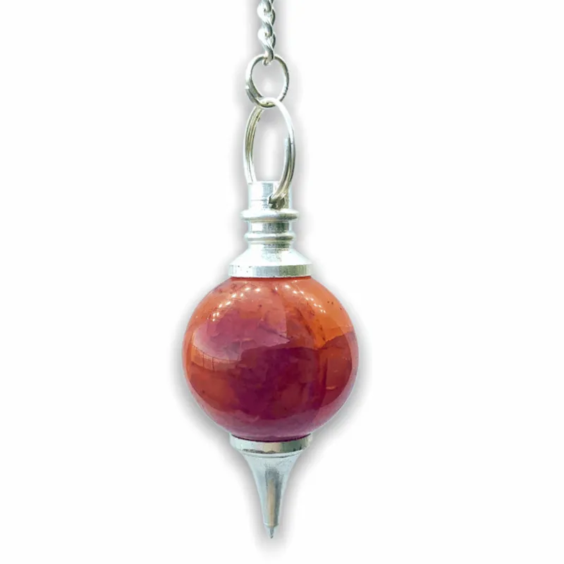 Natural Gemstone Sphere Dowsing Pendulum