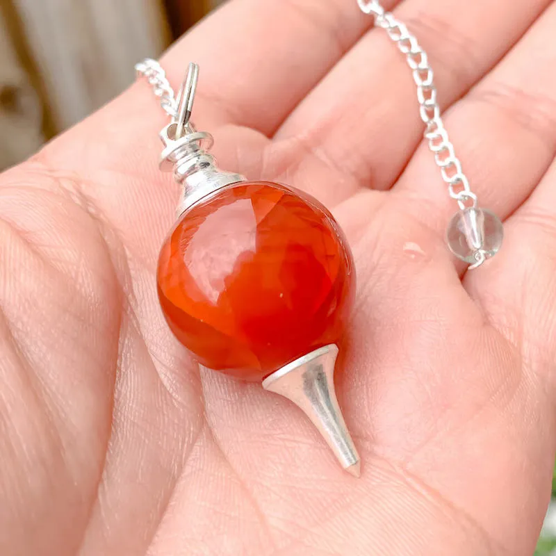 Natural Gemstone Sphere Dowsing Pendulum