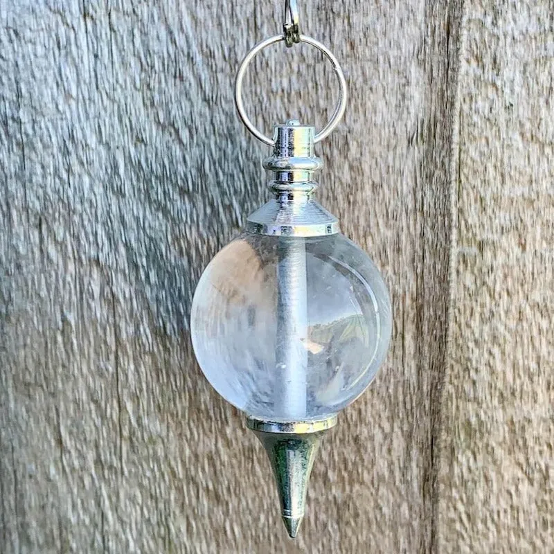 Natural Gemstone Sphere Dowsing Pendulum