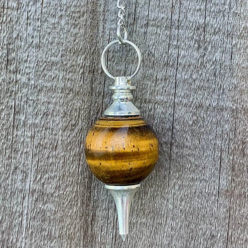 Natural Gemstone Sphere Dowsing Pendulum