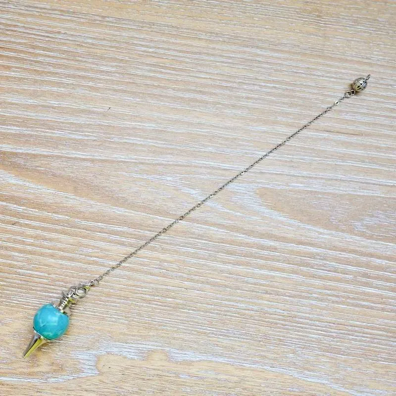 Natural Gemstone Sphere Dowsing Pendulum