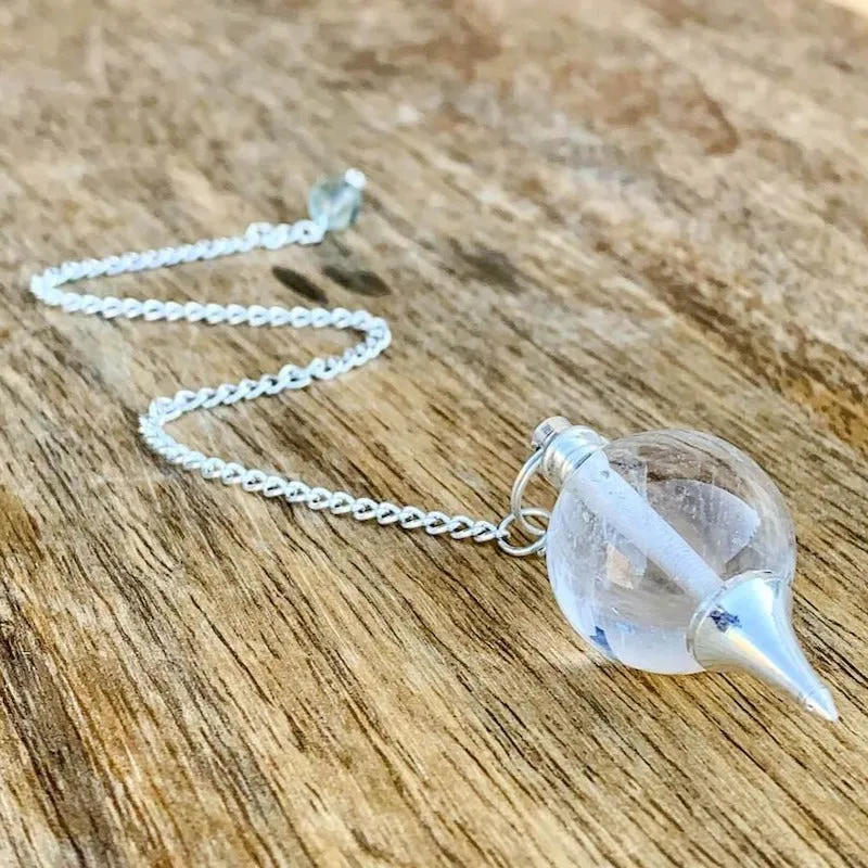 Natural Gemstone Sphere Dowsing Pendulum