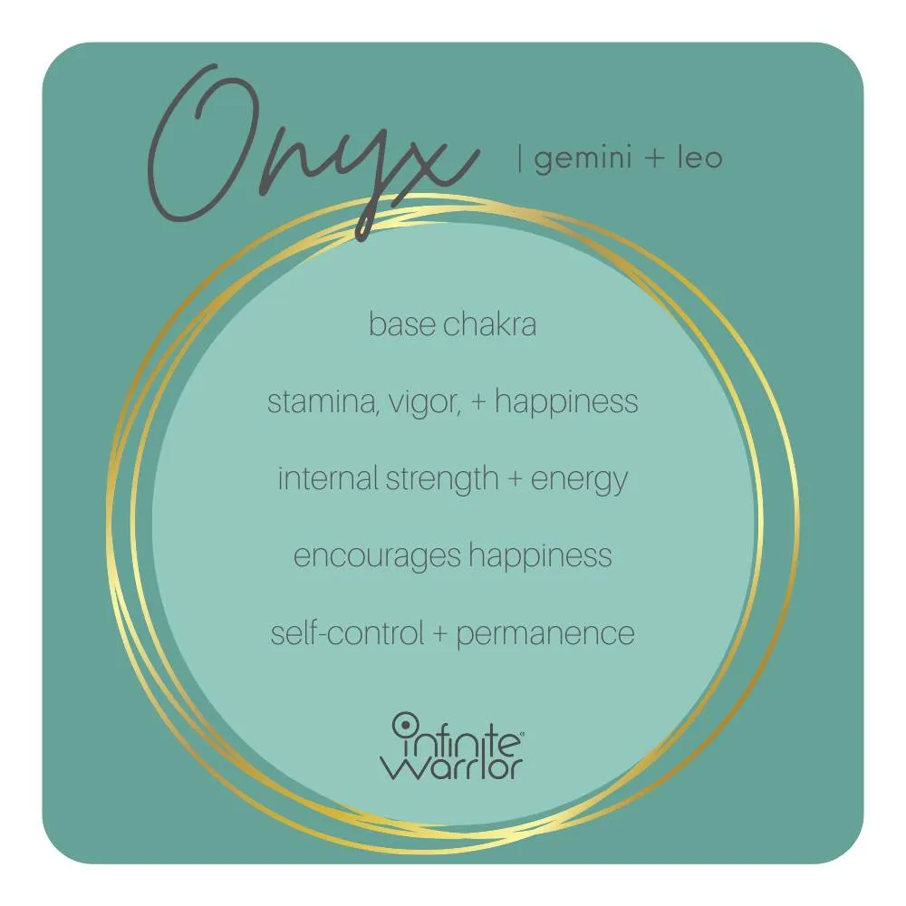 Onyx Crystal Bracelet | Matte
