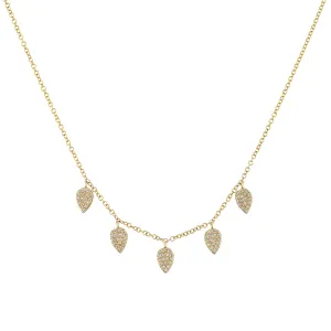 Pave' Leaf Necklace