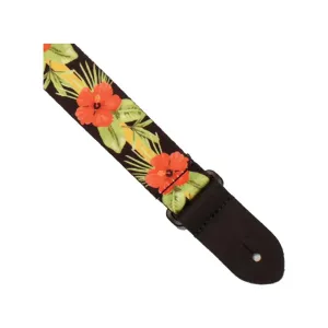 Perris Ukulele Strap ~ Red Flower